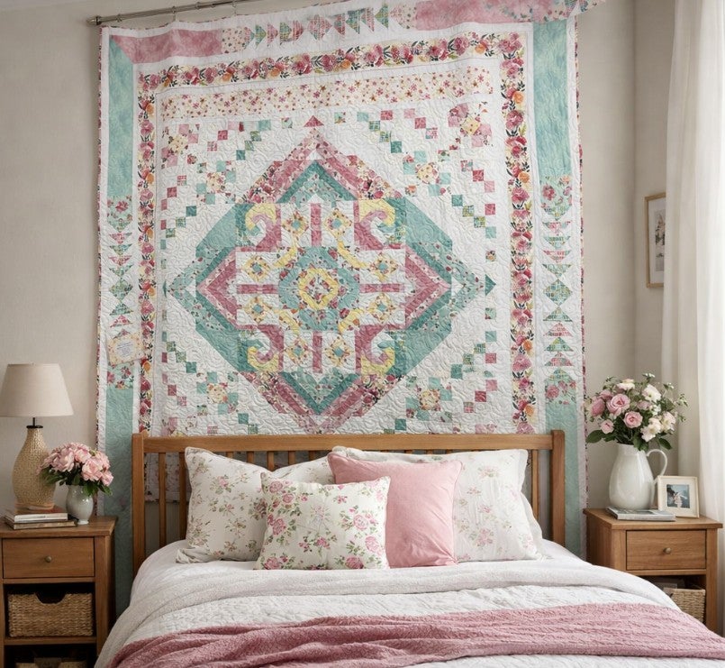 Quilt Kit Top Peony Blossoms Wilmington Prints 93