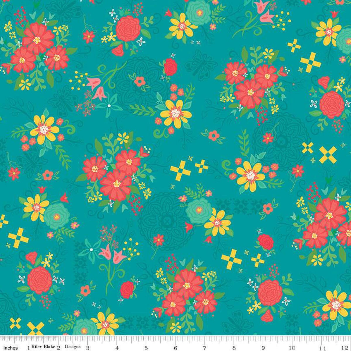 Gingham Cottage Riley Blake C13010 Main Teal | ABBI MAYS FABRIC SHOP