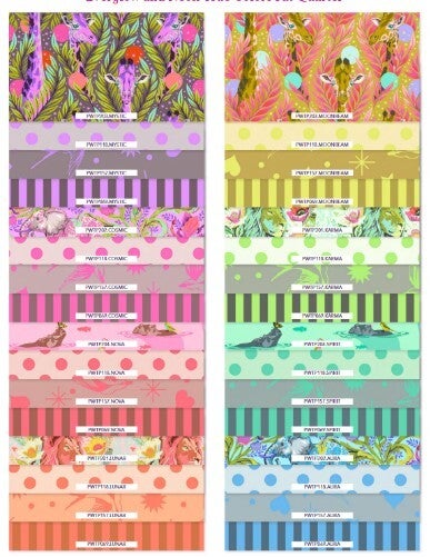 Everglow factory and Neon True Colors Fat Quarter Bundle - Tula Pink - PREORDER PRICE - 100% Cotton - Free Spirit - APRIL 2023 ship date