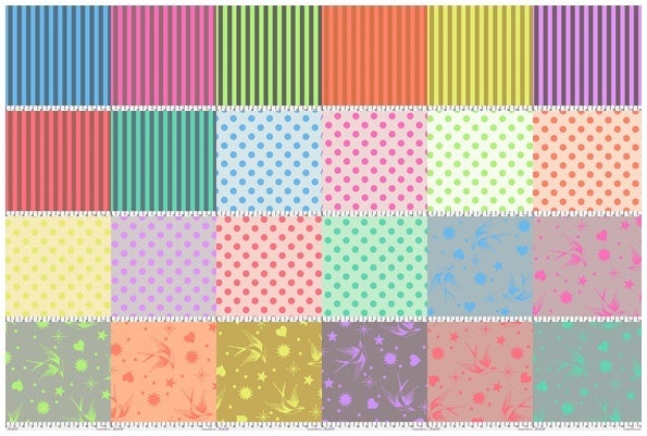 Fabric store - QT Fabrics - Color Dance - Fat Quarter Bundle - - 23 fat quarters in bundle 3PKBW Bold Warm colorway