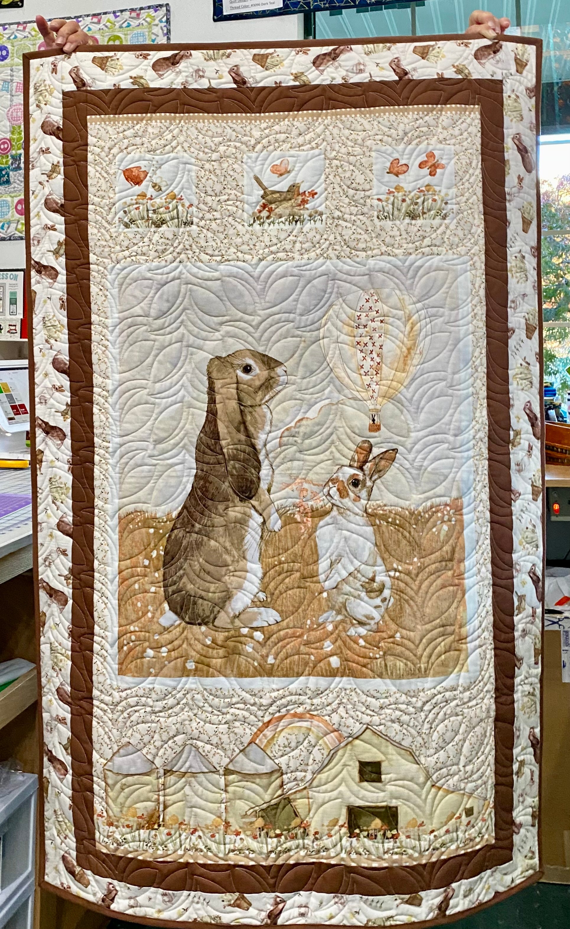 Quilt Kit Top Bunny Panel Quilt 32 X 52 ABBI MAYS FABRIC SHOP quilt-kit-top-bunny-panel-quilt-32-x-52-abbi-mays-fabric-shop
